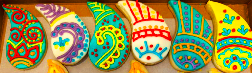 Diwali Cookies that are intricate and vibrant in color.