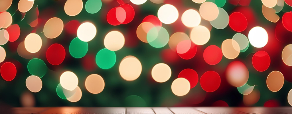 Bokeh effect xmas lights